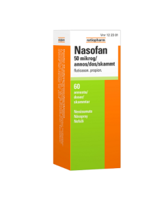 NASOFAN 50 mikrog/annos 60 annosta nen&auml;sumute, suspensio annospumppu
