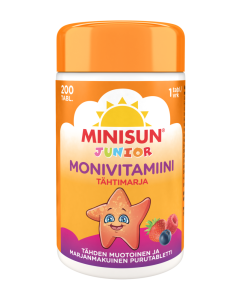 Minisun Multivitamin Junior T&auml;htimarja 200 purutabl