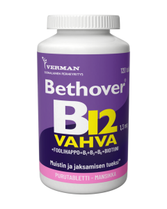 Bethover Vahva B12 Mansikka 120 tabl