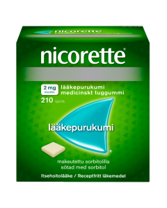 Nicorette 2 mg 210 kpl l&auml;&auml;kepurukumi