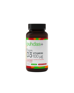 Puhdas+ Kasviperäinen D3-vitamiini 100 mikrog 60 kaps