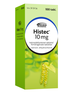 HISTEC 10 mg 100 fol tabletti, kalvop&auml;&auml;llysteinen