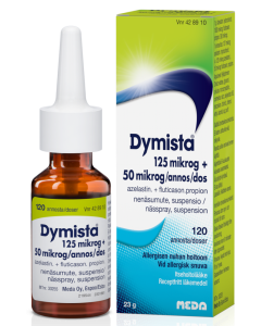 DYMISTA 125/50 mikrog/annos 120 annosta nen&auml;sumute, suspensio