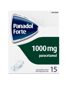 PANADOL FORTE 1000 mg 15 fol tabletti, kalvop&auml;&auml;llysteinen