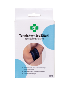 APTEEKKI Tenniskyyn&auml;rp&auml;&auml;tuki (yksi koko) 1 kpl, musta