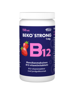 Beko Strong B12-vitamiini 1mg 150 purutabletti mansikka