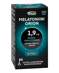 Melatoniini Orion 1,9 mg 100 tabl suussa hajoava