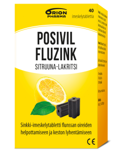 Posivil Fluzink sitruuna-lakritsi 40 imeskelytabl