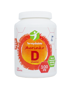 Terveyskaista Aurinko D-vitamiini 100 µg extra virgin 150 kaps