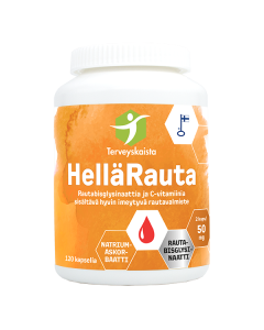 Terveyskaista Hell&auml;Rauta 50 mg + C-vitamiini 120 kaps