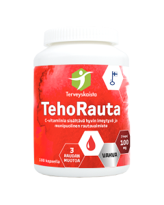 Terveyskaista TehoRauta 100 mg + C-vitamiini 100 kaps