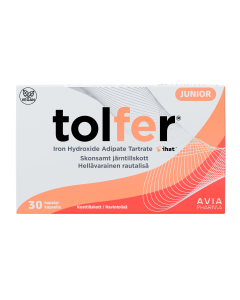 Tolfer junior rautavalmiste 14 mg 30 kaps