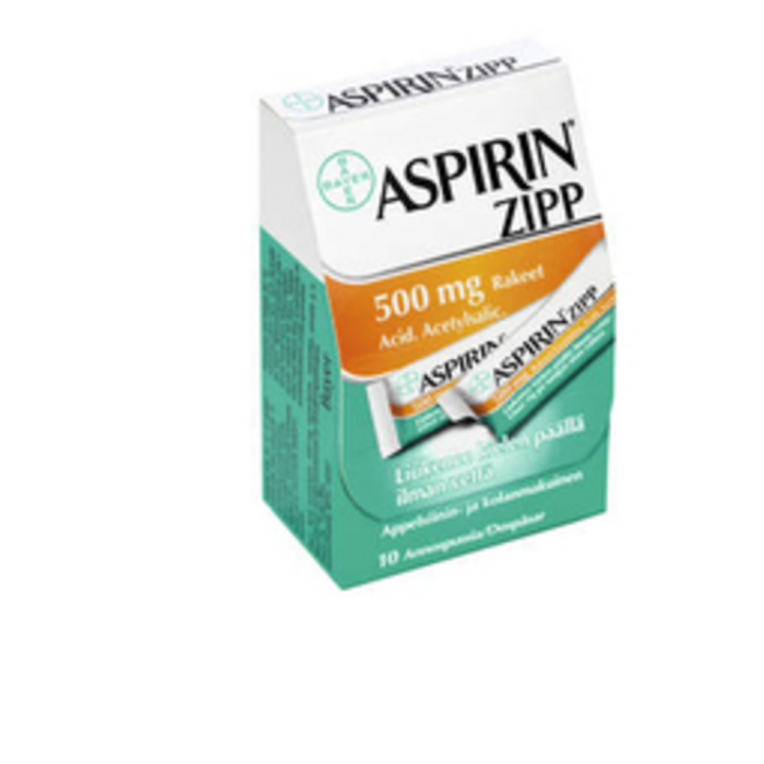 ASPIRIN ZIPP 500 mg 10 kpl rakeet-13