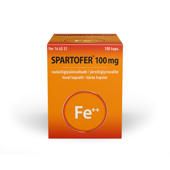 SPARTOFER 100 mg 100 fol kapseli, kova-13