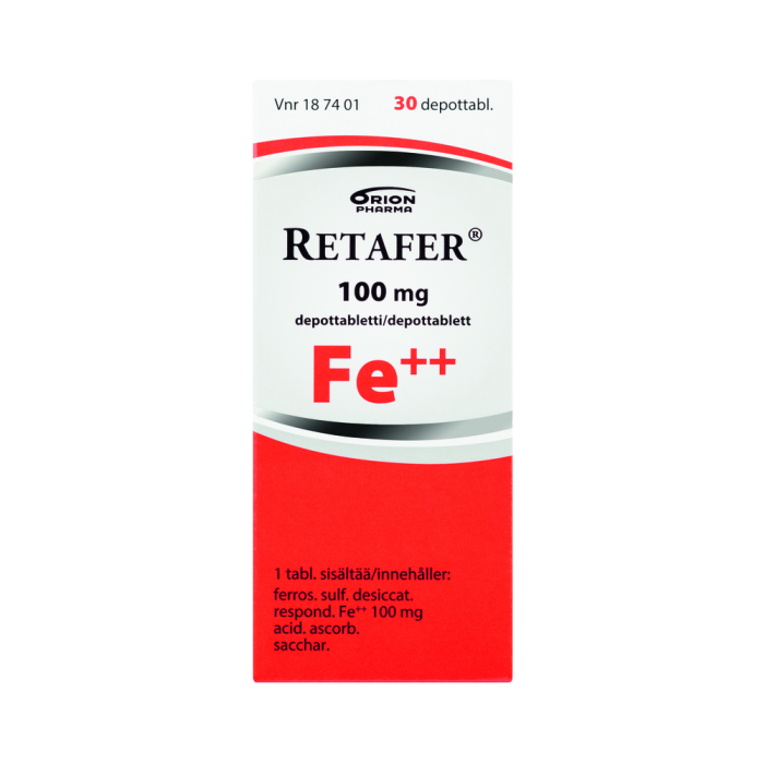 RETAFER 100 mg 30 fol depottabletti-13