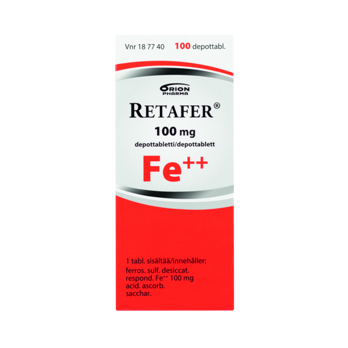 RETAFER 100 mg 100 fol depottabletti-13 RETAFER 100 mg 100 fol depottabletti-13