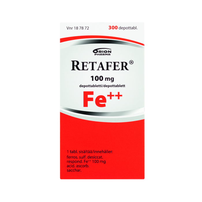 RETAFER 100 mg 300 kpl depottabletti-13
