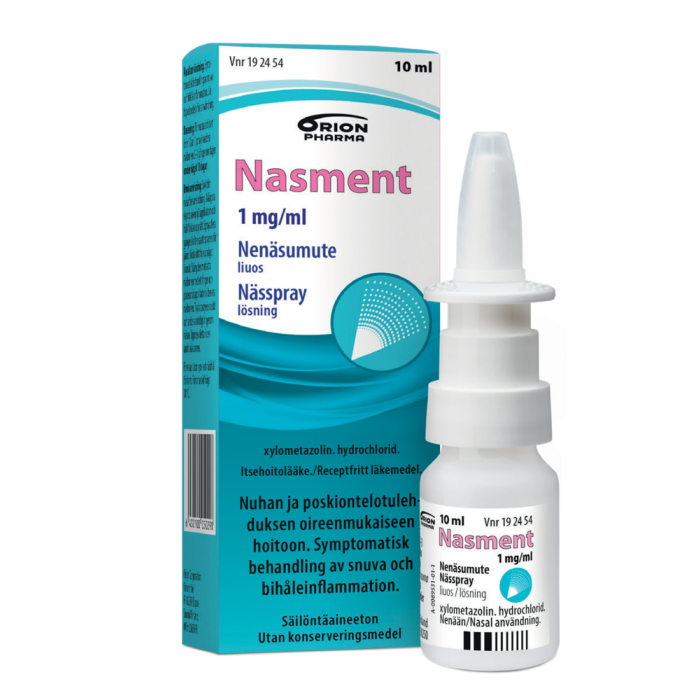 NASMENT 1 mg/ml 10 ml nenäsumute, liuos sumutepumppu-13