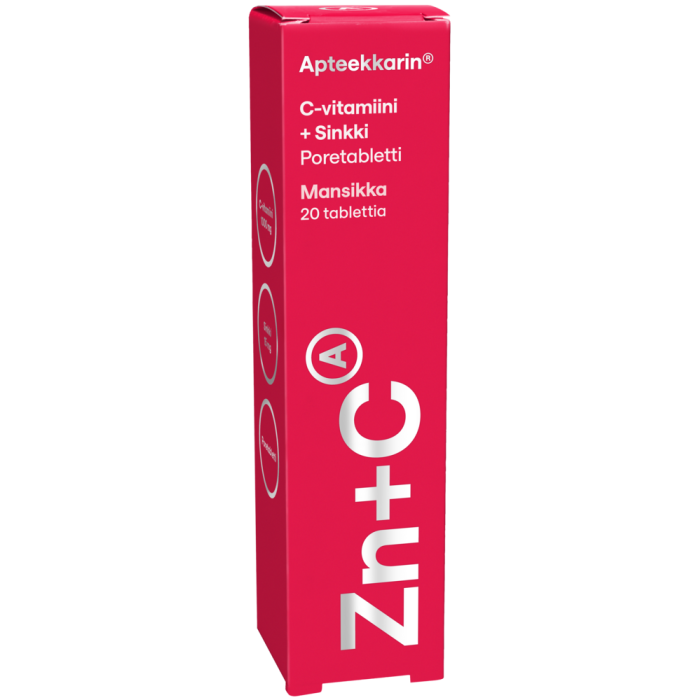 Apteekkarin C+Sinkkipore mansikka 20 tabl-13