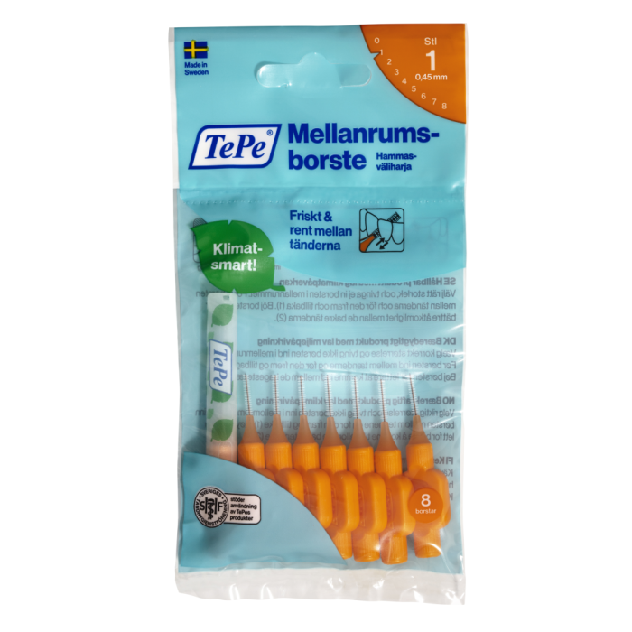 Tepe hammasväliharja 0,45mm oranssi 8 kpl xxxf-13