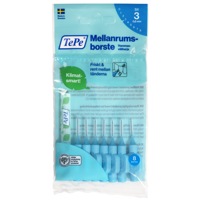 Tepe Hammasväliharja 0,6mm sininen 8 kpl-13