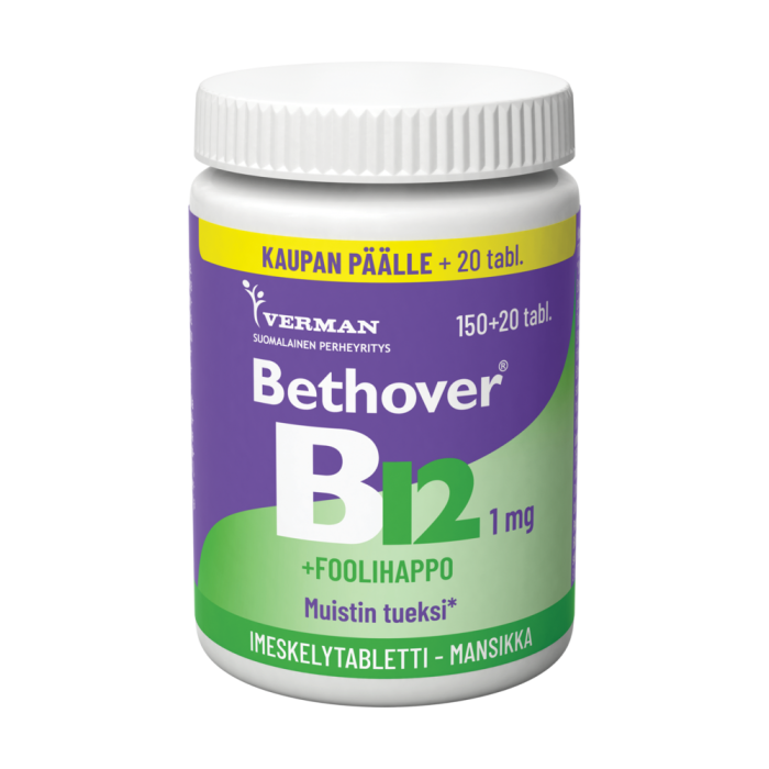 Bethover B12-vitamiini+Foolihappo 150+20 tabl-13