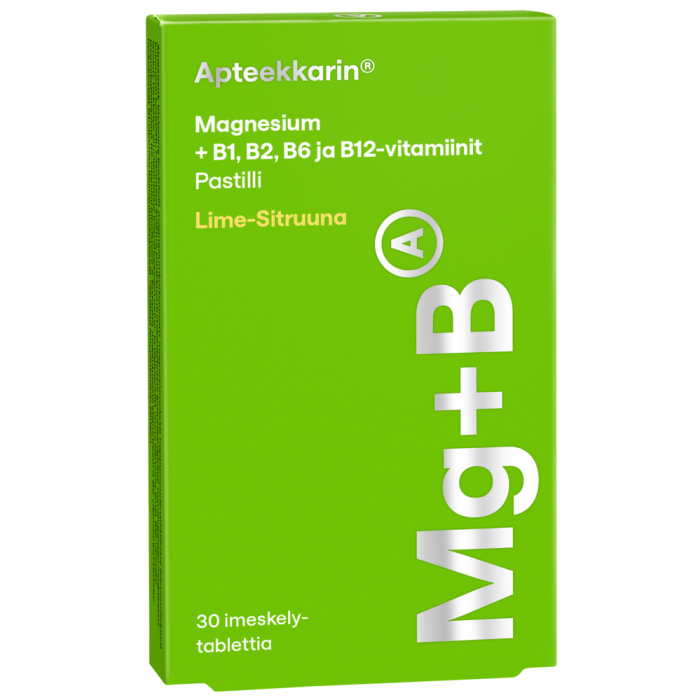 Apteekkarin Magnesium+ B pastilli sitruuna 30 kpl-13