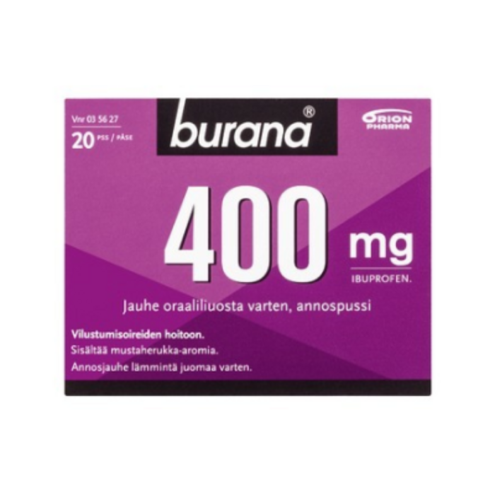 BURANA 400 mg 20 kpl jauhe oraaliliuosta varten, annospussi-13