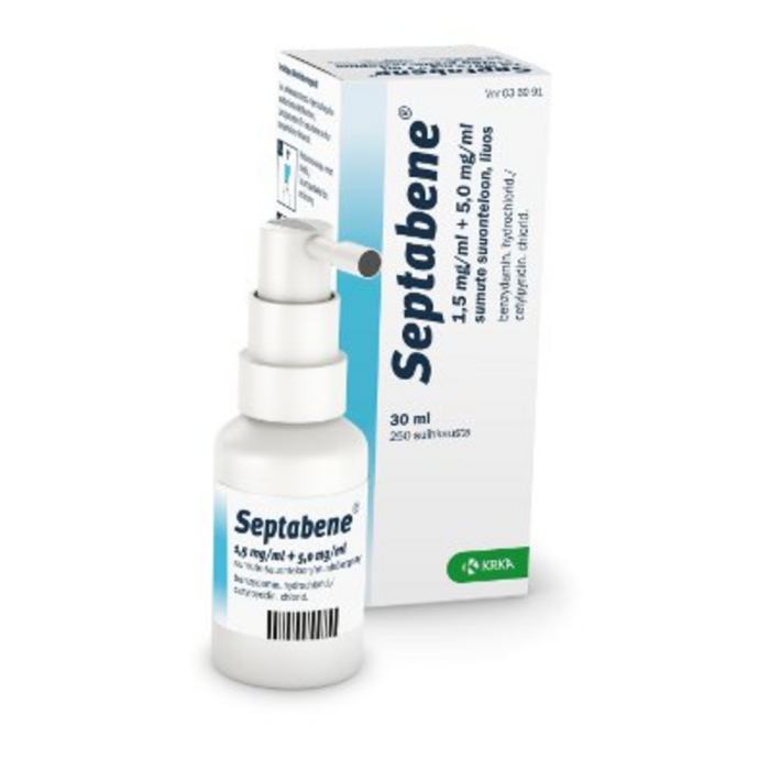SEPTABENE 1,5/5 mg/ml 30 ml sumute suuonteloon, liuos suihkepullo-13