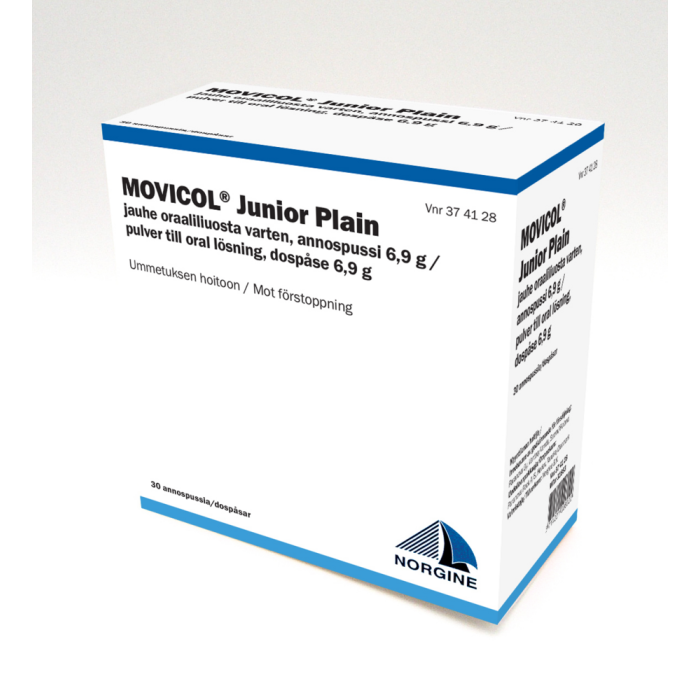 MOVICOL JUNIOR PLAIN 30 kpl jauhe oraaliliuosta varten, annospussi-13