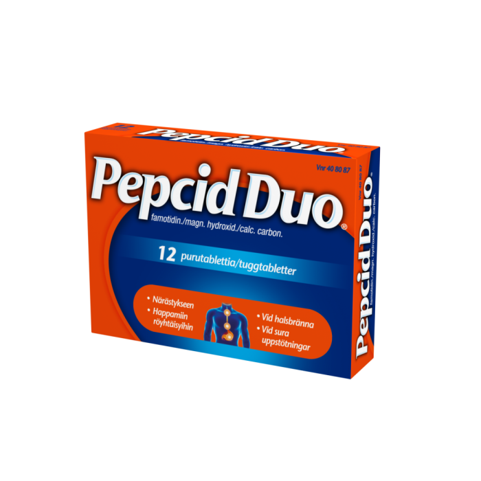PEPCID DUO 10/165/800 mg 12 fol purutabletti-13