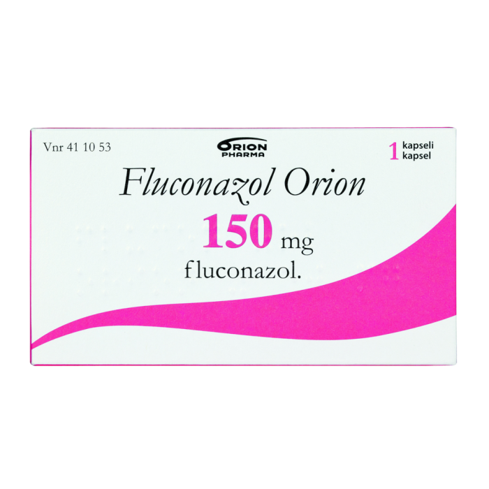 FLUCONAZOL ORION 150 mg 1 fol kapseli, kova-13