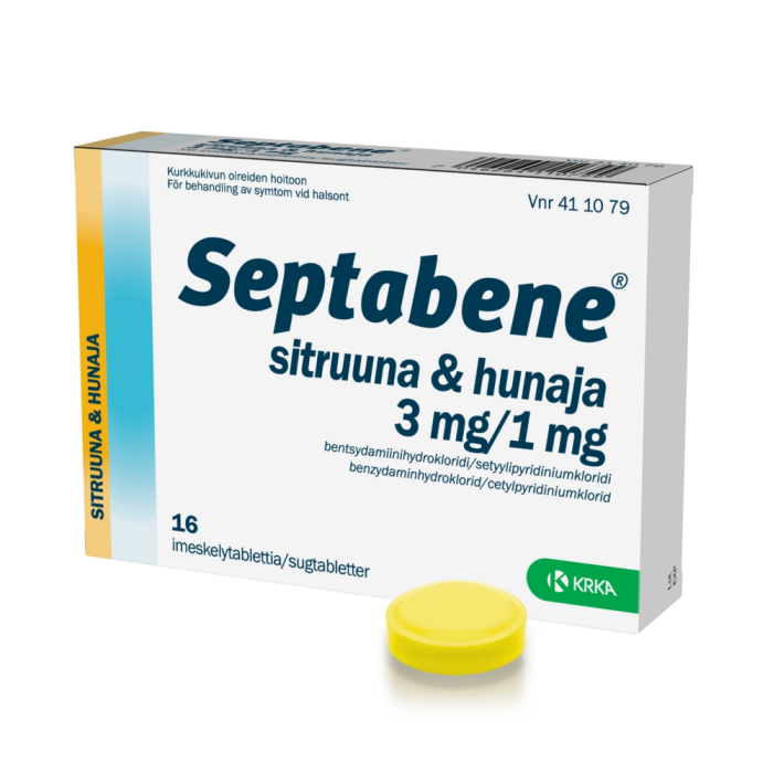 SEPTABENE SITRUUNA & HUNAJA 3/1 mg 16 fol imeskelytabletti-13