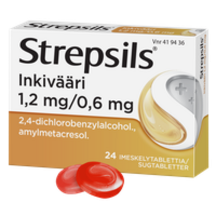 STREPSILS INKIVÄÄRI 1,2/0,6 mg 24 fol imeskelytabletti-13