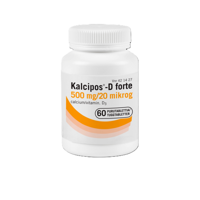 KALCIPOS-D FORTE 500 mg/20 mikrog 60 kpl purutabletti-13 KALCIPOS-D FORTE 500 mg/20 mikrog 60 kpl purutabletti-13
