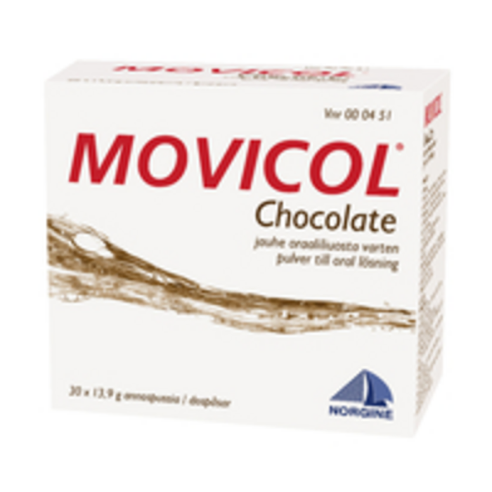 MOVICOL CHOCOLATE 30 kpl jauhe oraaliliuosta varten, annospussi-13