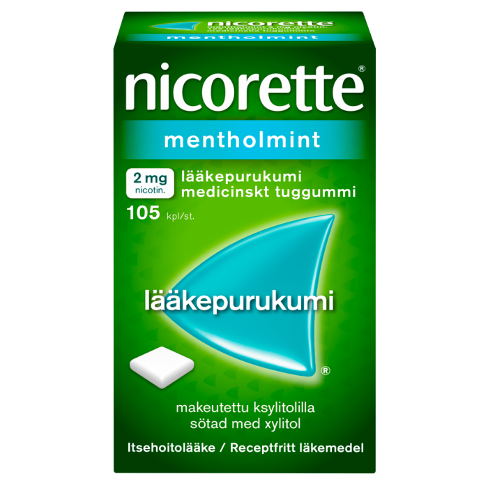 Nicorette Mentholmint 2 mg 105 kpl lääkepurukumi-13