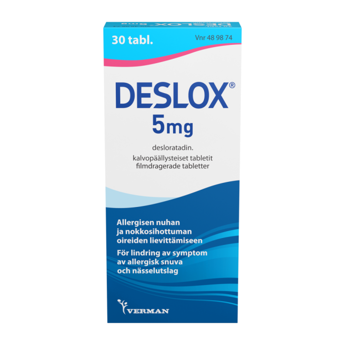 DESLOX 5 mg 30 fol tabletti, kalvopäällysteinen-13