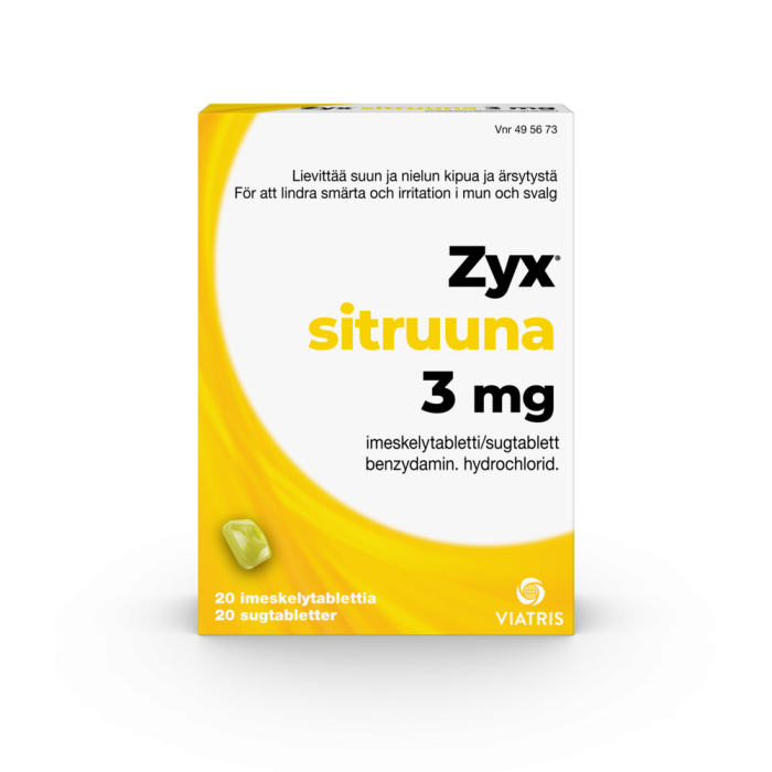 ZYX SITRUUNA 3 mg 20 fol imeskelytabletti-13