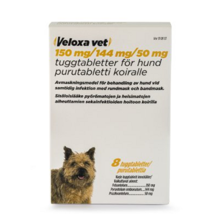 VELOXA VET 150 mg / 144 mg / 50 mg 8 fol purutabletti-13