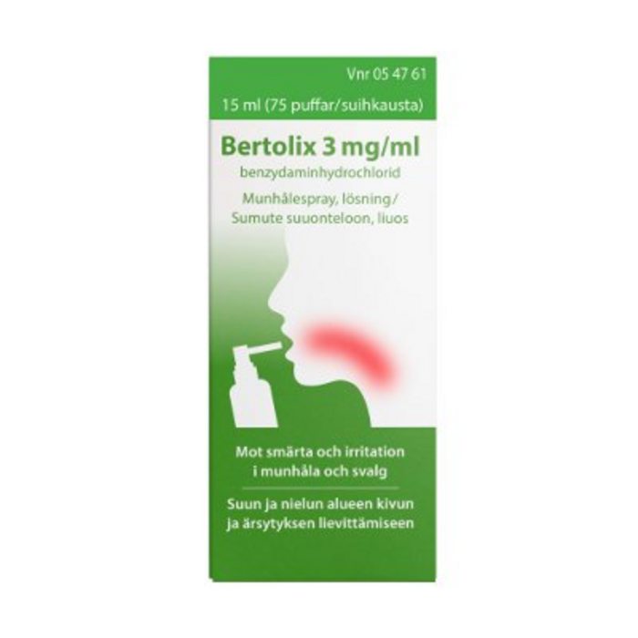 BERTOLIX 3 mg/ml 15 ml sumute suuonteloon, liuos annospumppu, 75 painallusta-13