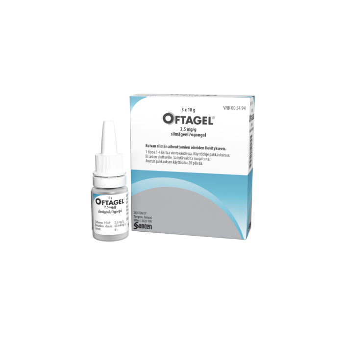 OFTAGEL 2,5 mg/g 3 x 10 g silmägeeli-13
