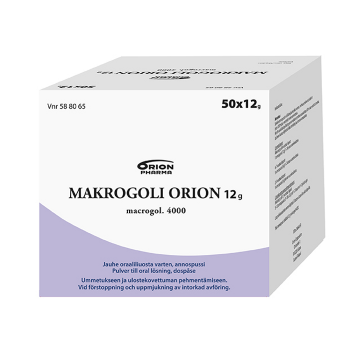 MAKROGOLI ORION 12 g 50 x 12 g jauhe oraaliliuosta varten, annospussi-13