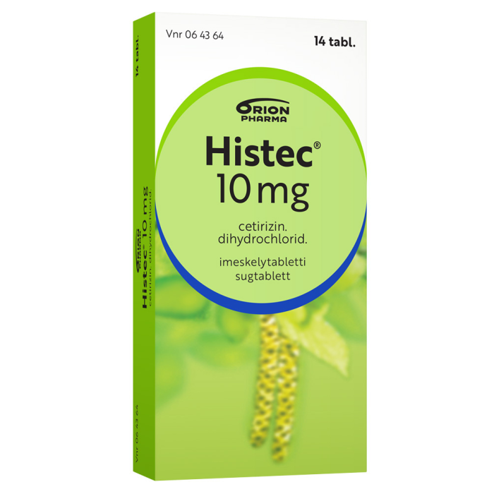 HISTEC 10 mg 14 fol imeskelytabletti, puristettu-13