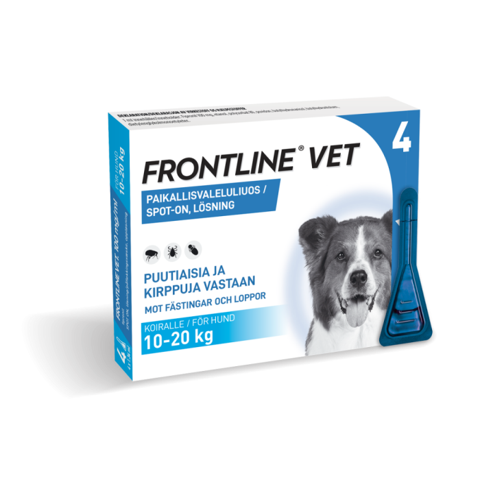 FRONTLINE VET 100 mg/ml 4 x 1.34 ml paikallisvaleluliuos-13