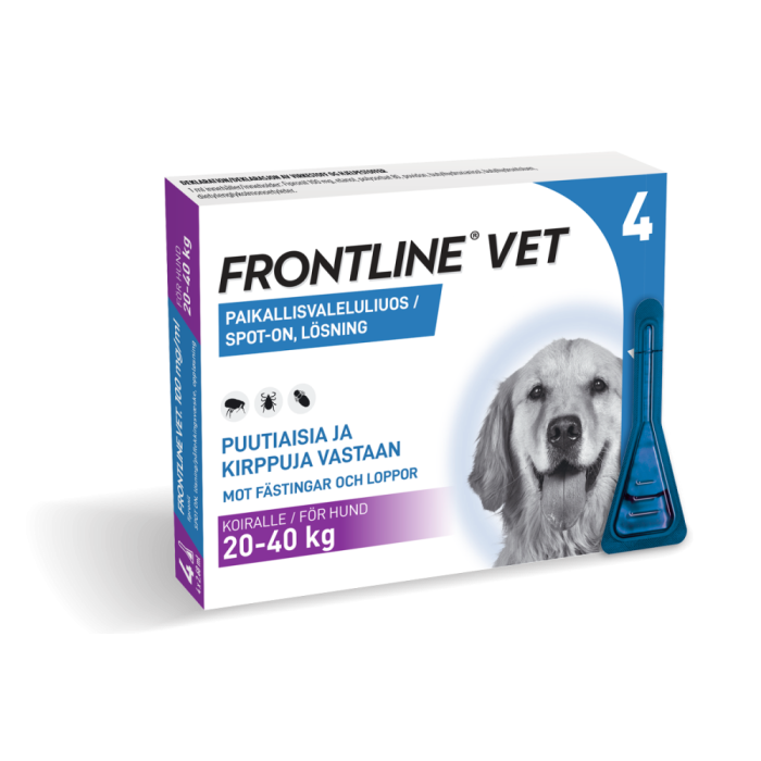 FRONTLINE VET 100 mg/ml 4 x 2.68 ml paikallisvaleluliuos-13
