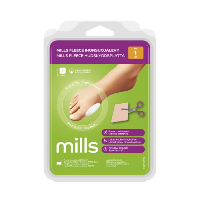 Mills fleece ihonsuojalevy, 13 x 22 cm 1 kpl-13