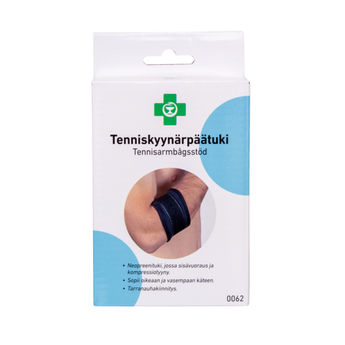 APTEEKKI Tenniskyynärpäätuki (yksi koko) 1 kpl, musta-13
