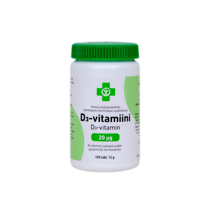 APTEEKKI D3-Vitamiini 20 mkg 100 tabl.-13