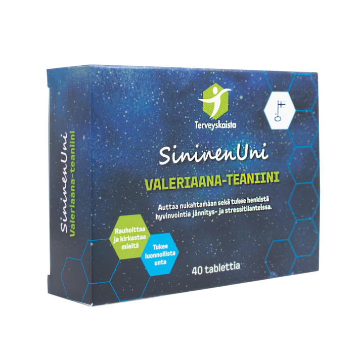 Terveyskaista Sininen uni valeriaana-teaniini 40 tabl-13